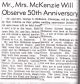 Newspaper Article George Clarence McKenzie and Blanche C. Crowe