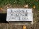 Gravestone of Hanna F. McKenzie (b. 1883)