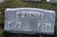 Gravestone of James Leo McKenzie (b. 1876 ) and Clara Louise Sanders (b. 1884)