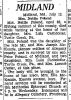 Obituary of Cordelia J. (Nettie) McKenzie (b. 1850)