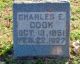 Gravestone of Charles Eli Cook (b. 1851)